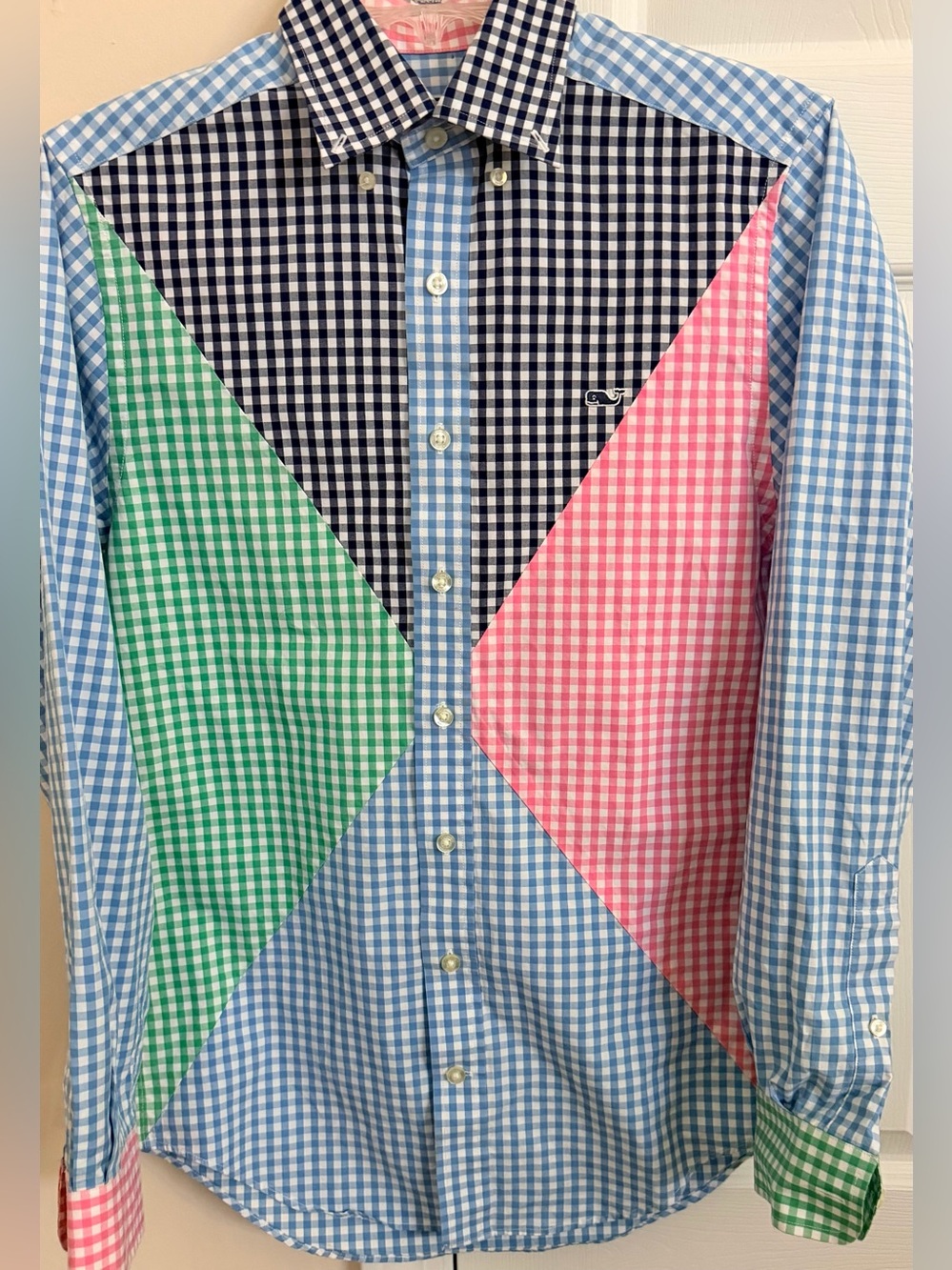 Vineyard Vines Whale Shirt Slim Fit 100% Cotton Size XS Long Sleeve Button Up